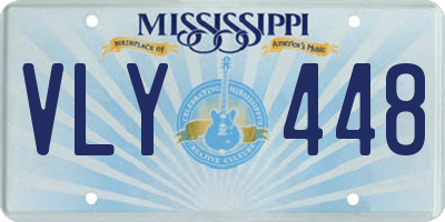 MS license plate VLY448
