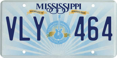 MS license plate VLY464