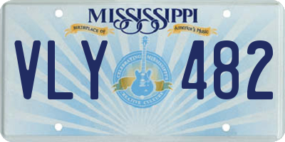 MS license plate VLY482
