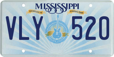 MS license plate VLY520