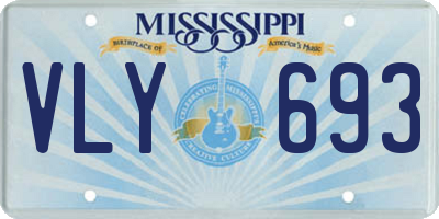 MS license plate VLY693