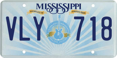 MS license plate VLY718