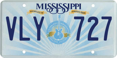 MS license plate VLY727