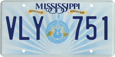 MS license plate VLY751