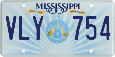 MS license plate VLY754