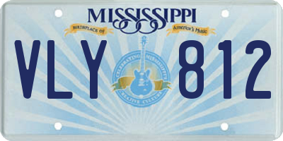 MS license plate VLY812
