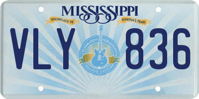 MS license plate VLY836