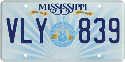 MS license plate VLY839