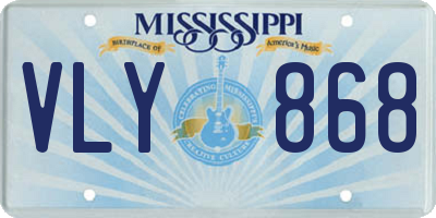 MS license plate VLY868