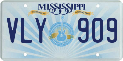 MS license plate VLY909