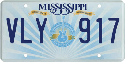 MS license plate VLY917