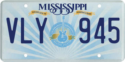 MS license plate VLY945