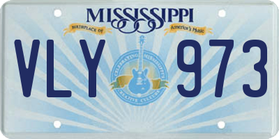 MS license plate VLY973