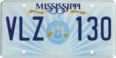 MS license plate VLZ130