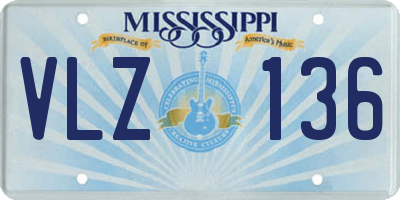 MS license plate VLZ136