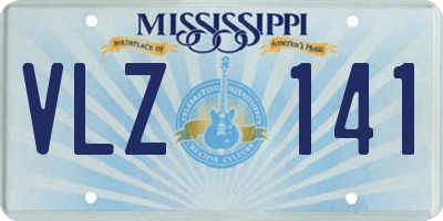 MS license plate VLZ141
