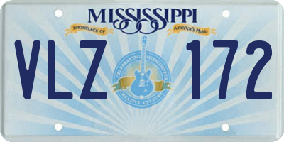 MS license plate VLZ172
