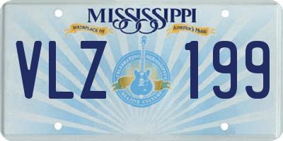MS license plate VLZ199