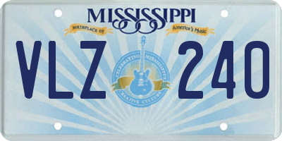 MS license plate VLZ240