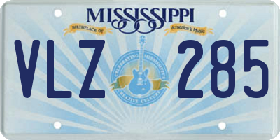 MS license plate VLZ285