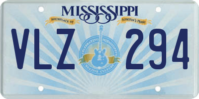 MS license plate VLZ294