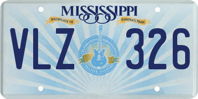 MS license plate VLZ326