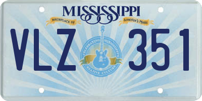 MS license plate VLZ351