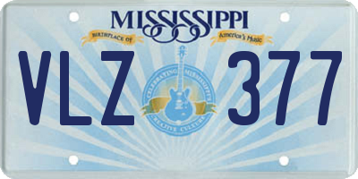 MS license plate VLZ377