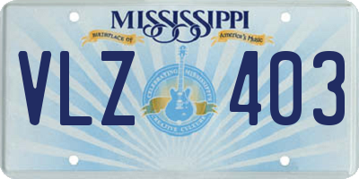 MS license plate VLZ403