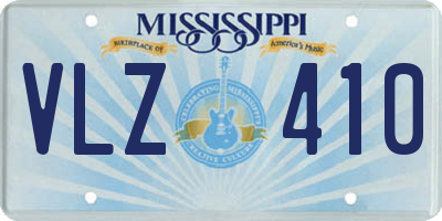 MS license plate VLZ410