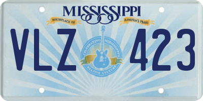 MS license plate VLZ423