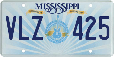 MS license plate VLZ425