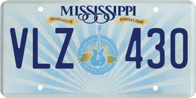 MS license plate VLZ430
