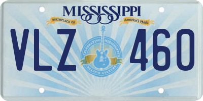 MS license plate VLZ460