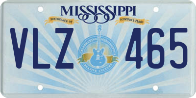 MS license plate VLZ465