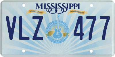 MS license plate VLZ477