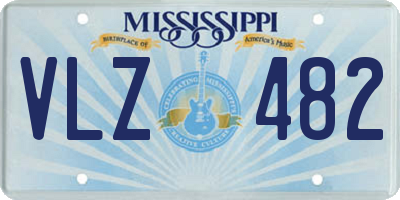 MS license plate VLZ482