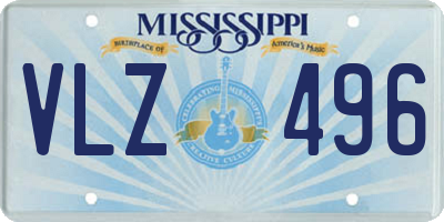 MS license plate VLZ496