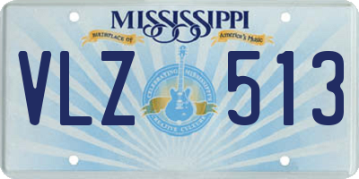 MS license plate VLZ513