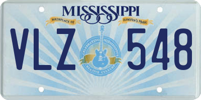 MS license plate VLZ548