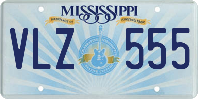 MS license plate VLZ555