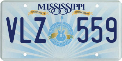 MS license plate VLZ559