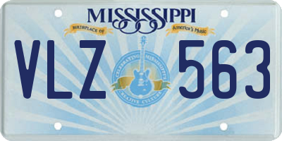 MS license plate VLZ563