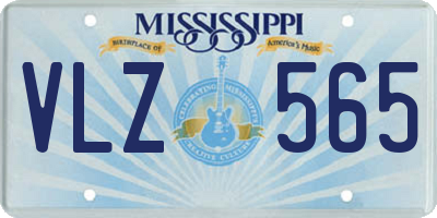 MS license plate VLZ565