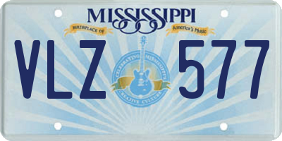MS license plate VLZ577