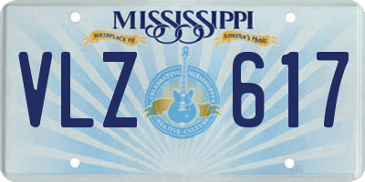 MS license plate VLZ617