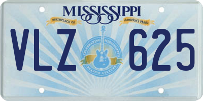 MS license plate VLZ625