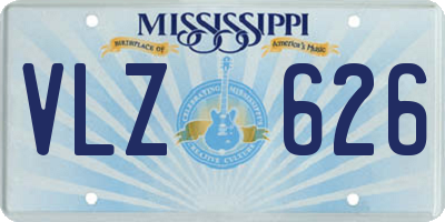 MS license plate VLZ626