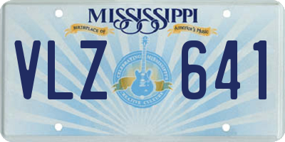 MS license plate VLZ641