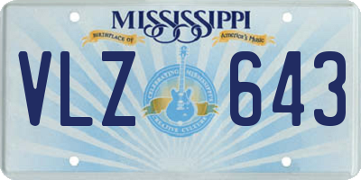 MS license plate VLZ643